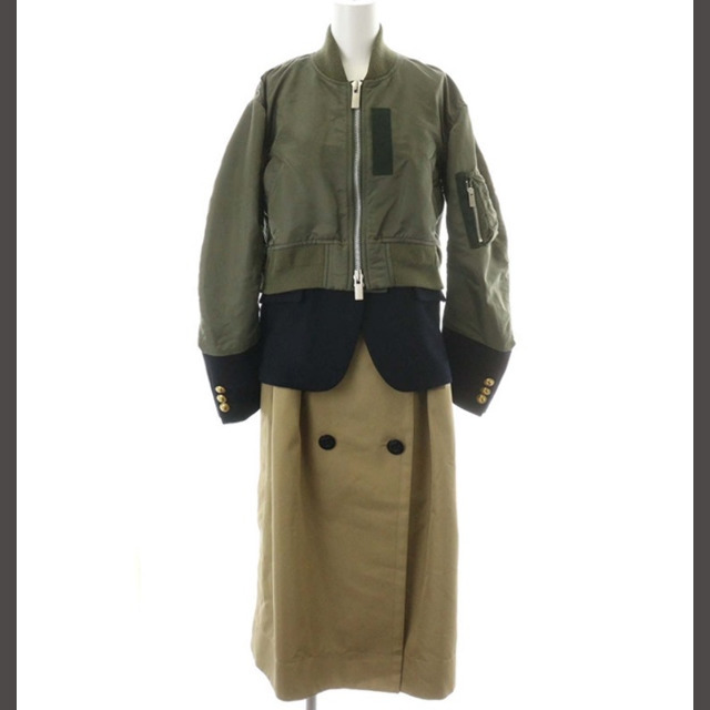 ボトムを作り続け40年 sacai 20AW リバーシブル 中綿 ノーカラーコート