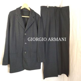 ジョルジオアルマーニ(Giorgio Armani)の美品　ジョルジオアルマーニ　ソフトスーツ　ストライプ　ZJ82(セットアップ)