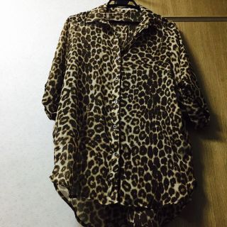 マウジー(moussy)のmoussyヒョウ柄シフォンシャツ(シャツ/ブラウス(長袖/七分))