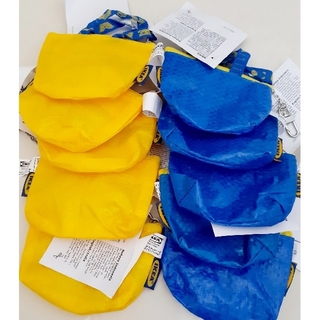 イケア(IKEA)のIKEA 青と黄色　ミニバッグ♪イケア　クノーリグ 新品 10個セット(エコバッグ)
