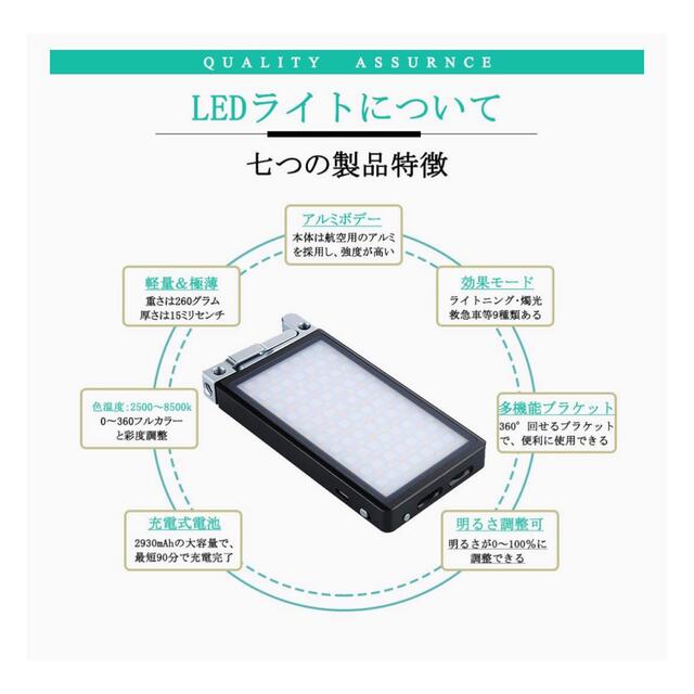 訳あり　BOLING BL-P1 RGB撮影ライト スマホ/家電/カメラのカメラ(ストロボ/照明)の商品写真