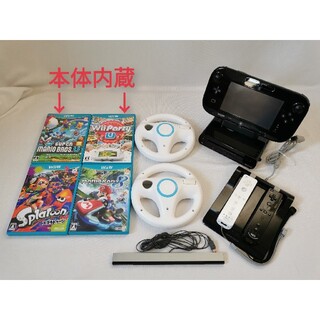 ウィーユー(Wii U)の3人ですぐに遊べるWiiUファミリープレミアムセットとマリオカート・ハンドルなど(家庭用ゲーム機本体)