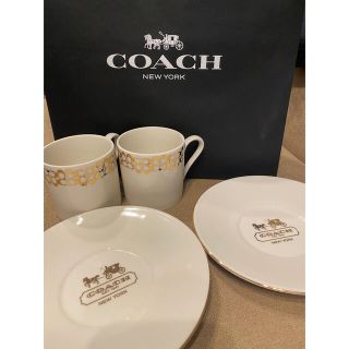 コーチ(COACH)の【新品未使用】コーチ　COACH カップ&ソーサー　セット(グラス/カップ)