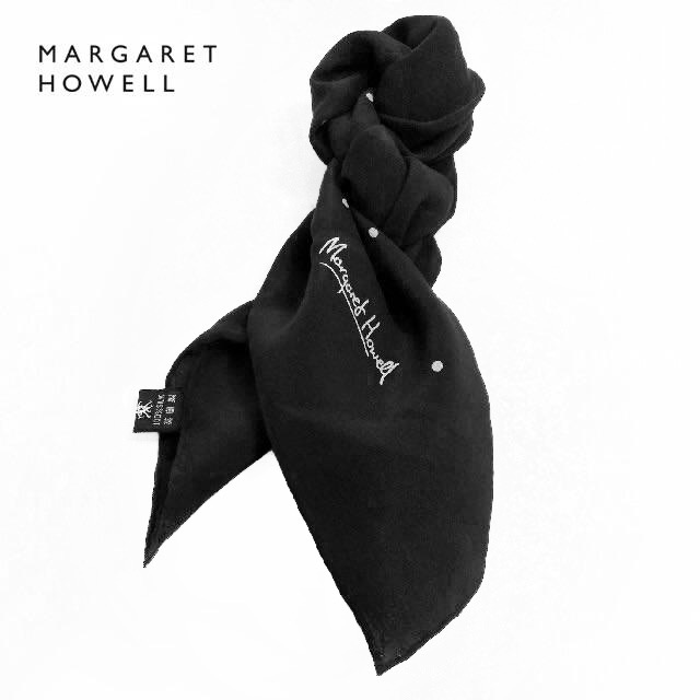 バンダナ/スカーフ美品 希少 MARGARET HOWELL✨英国製 シルク ドット柄 スカーフ