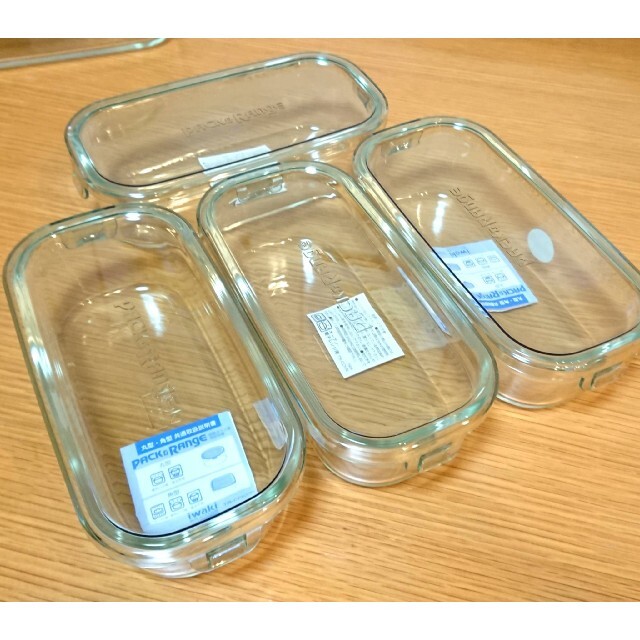 ほぼ新品 iwaki イワキ 耐熱ガラス 保存容器 保存  角型 丸型 ９点 インテリア/住まい/日用品のキッチン/食器(容器)の商品写真