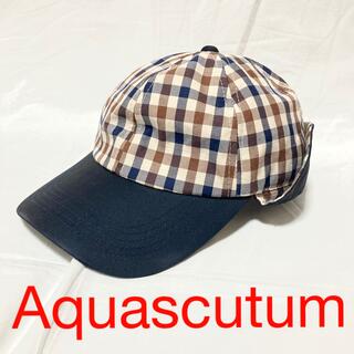 アクアスキュータム(AQUA SCUTUM)のアクアスキュータム　クラブチェック　イヤーマフキャップ 帽子(キャップ)