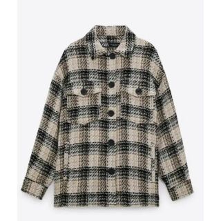 ザラ(ZARA)の【ZARA】テクスチャー入りチェック柄シャツジャケット(テーラードジャケット)