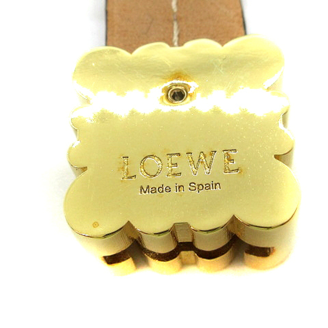 LOEWE(ロエベ)のロエベ LOEWE ブレスレット アナグラム レザー 茶 レディースのアクセサリー(ブレスレット/バングル)の商品写真