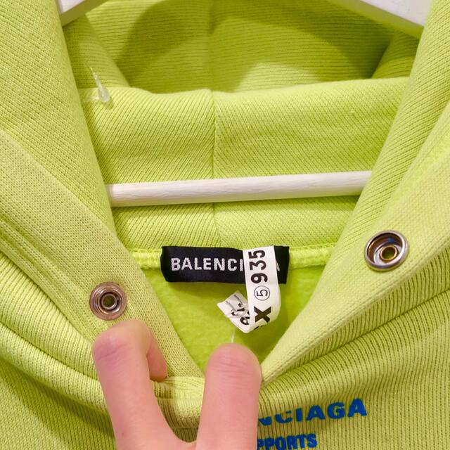 BALENCIAGA(バレンシアガ) パーカー スウェット 裏起毛 黄緑