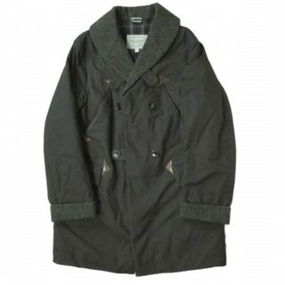 KENNETH FIELD ケネスフィールド 日本製 MAC COAT マックコート M ブラック Thinsulate ツイード ショールカラー ダブル アウター【中古】【KENNETH FIELD】(トレンチコート)