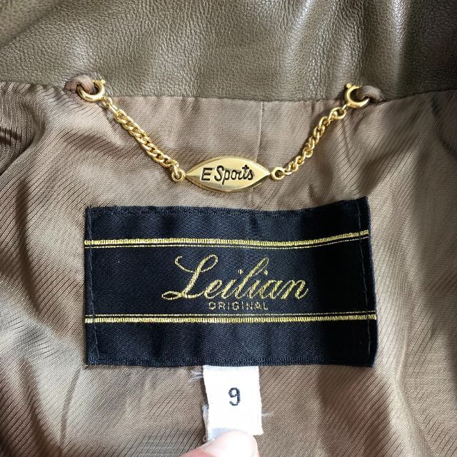 leilian(レリアン)の【人気】レリアン ラム皮 ダブルジャケット ブラウン 9号 レディース レディースのジャケット/アウター(テーラードジャケット)の商品写真