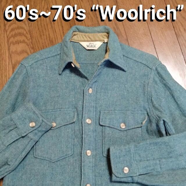 60s~70sビンテージ古着“Woolrich”ウール(?)シャツ#送料込み | フリマアプリ ラクマ