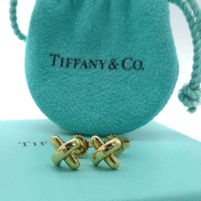 Tiffany & Co.   希少 美品 ティファニー ゴールド クロス キス ピアス