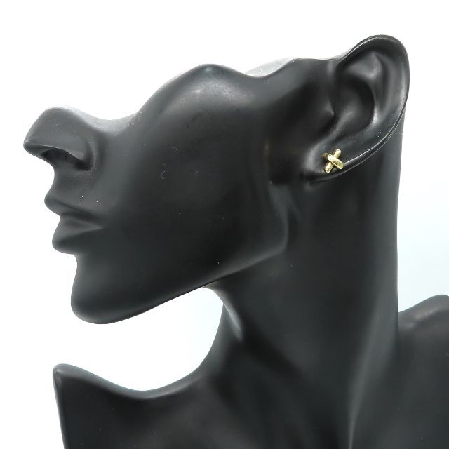 Tiffany & Co.(ティファニー)の希少 美品 ティファニー ゴールド クロス キス ピアス CG33 レディースのアクセサリー(ピアス)の商品写真