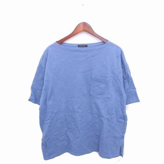 ニコアンド(niko and...)のニコアンド Tシャツ カットソー ボートネック ビッグシルエット 半袖 3 青(Tシャツ/カットソー(半袖/袖なし))