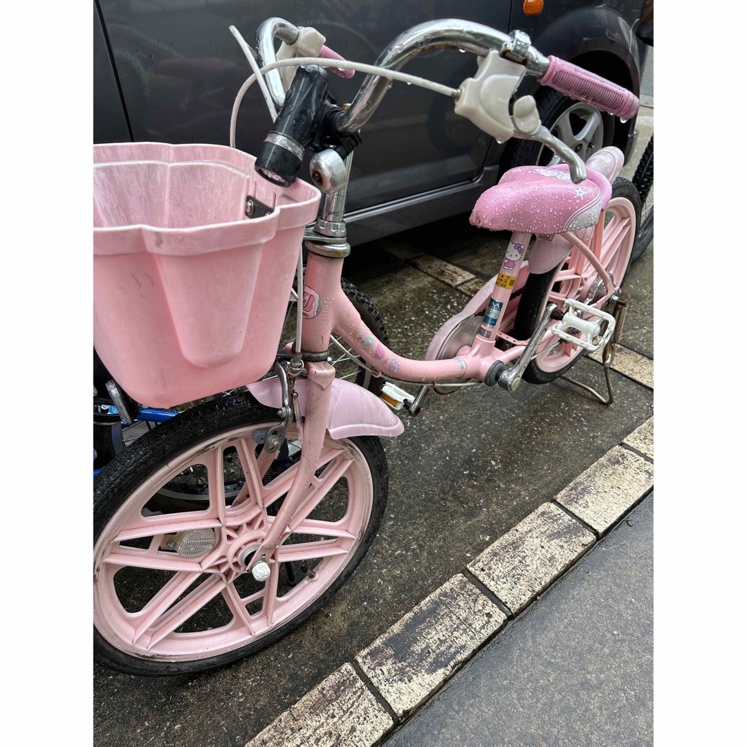 BRIDGESTONE(ブリヂストン)の自転車（中古）子供用　ブリヂストン　ピンク　練習用　川崎市 キッズ/ベビー/マタニティの外出/移動用品(自転車)の商品写真