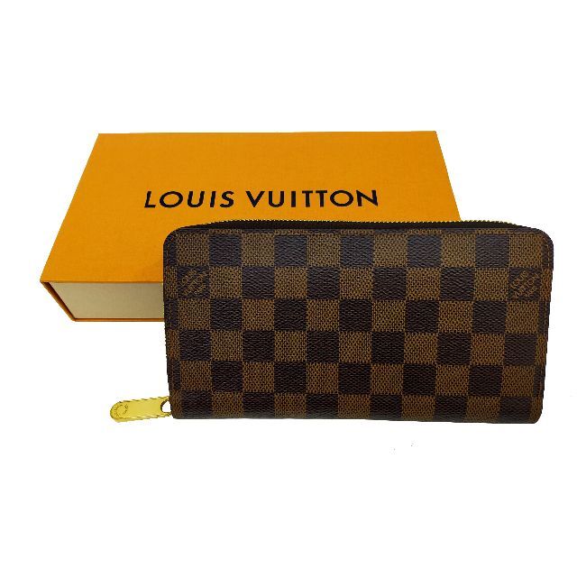 未使用品!LV【ルイ ヴィトン】N60046 ダミエ ジッピ―ウォレット 長