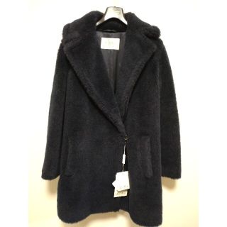 マックスマーラ(Max Mara)のMax Mara FIOCCO  アルパカウール　テディコート　ネイビー(テーラードジャケット)