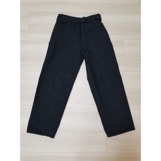 コモリ(COMOLI)の22SS COMOLI BLACK DENIM BELTED PANTS(デニム/ジーンズ)