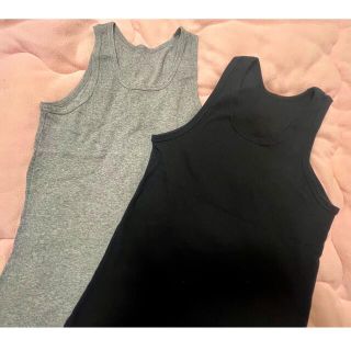 ユニクロ(UNIQLO)の早い者勝ち！２枚セット⭐︎ユニクロ タンクトップ 肌着(Tシャツ/カットソー(半袖/袖なし))