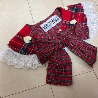 HEIHEI きせかえドールコレクション 付け襟 レッド 赤 チェック リボン