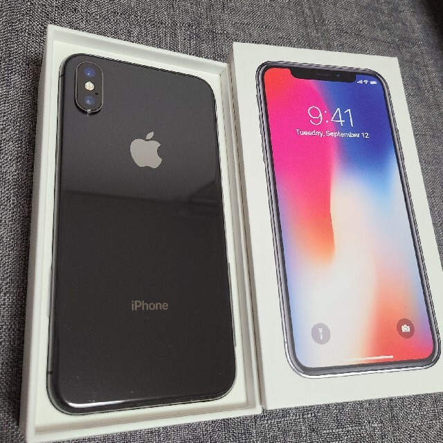 IPhone X 256GB グレー SIMロック解除