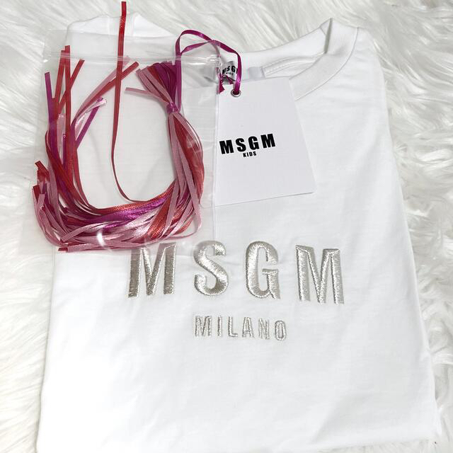 素晴らしい価格 新品タグ付きMSGM - MSGM Sサイズ エムエスジイエム Tシャツ 白 12Y Tシャツ(半袖+袖なし)