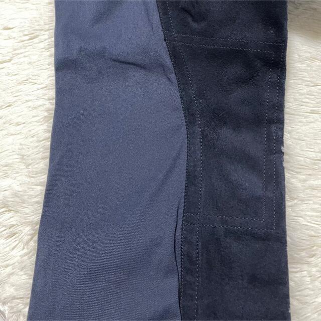 オシャレ 本物 美品 エルメス スエードレザー切替 セリエボタン