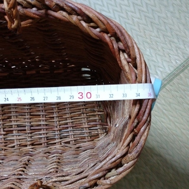あけび籠 カゴバッグ 内袋 北欧柄 - かごバッグ/ストローバッグ