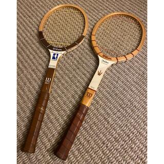 ウィルソン(wilson)のビンテージ　ウィルソン　テニスラケット2本セットwilson 木製ラケット　硬式(ラケット)