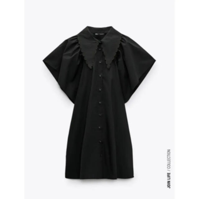 ZARA(ザラ)の【新品・未使用】ZARA ポプリン  ミニ ワンピース  XL レディースのワンピース(ミニワンピース)の商品写真