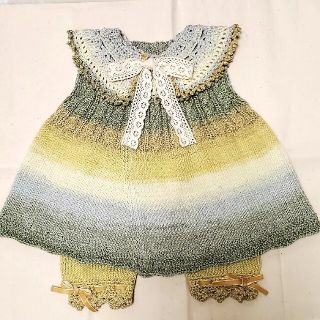 ハンドメイド　ベビーニット　セットアップ(ニット/セーター)