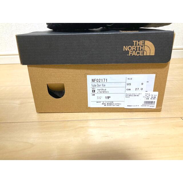 THE NORTH FACE(ザノースフェイス)のThe north face　nuptse down mule　新品27cm メンズの靴/シューズ(その他)の商品写真