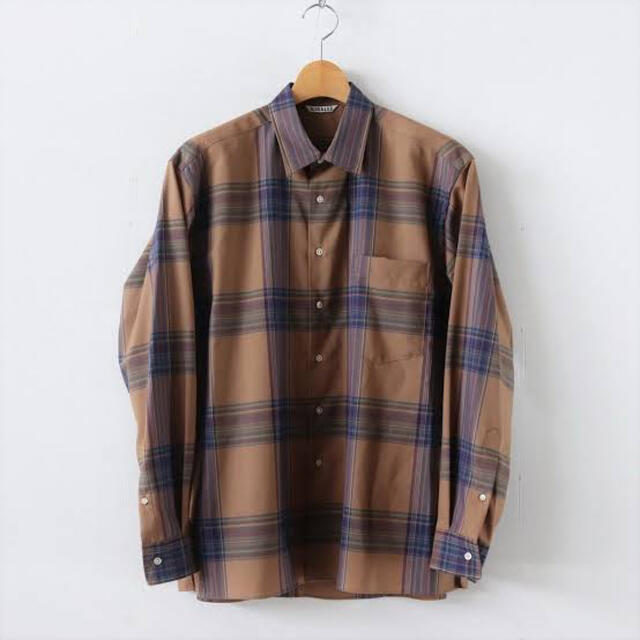 AURALEE(オーラリー)のAURALEE SUPER LIGHT WOOL CHECK SHIRTS メンズのトップス(シャツ)の商品写真