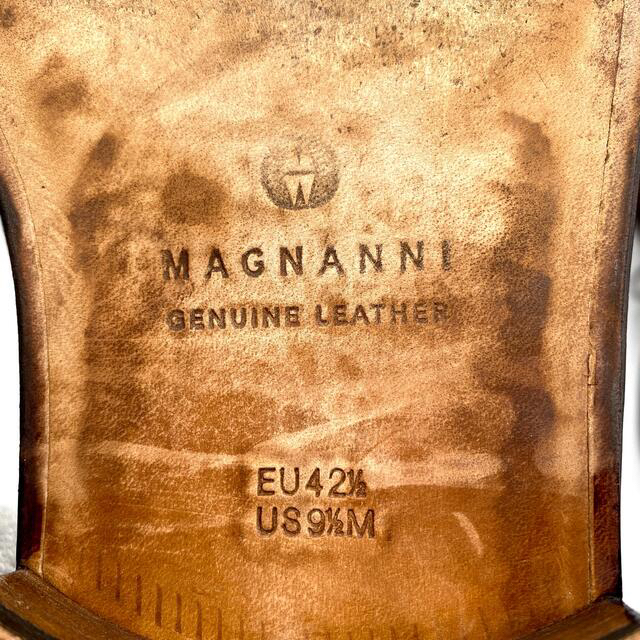 MAGNANNI　マグナーニ　ストレートチップ　 茶　27.5cm　US9.5M