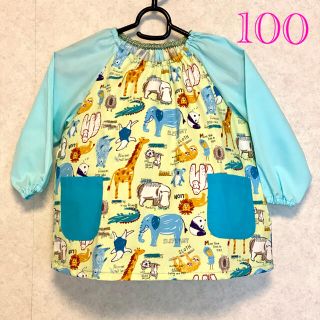 スモック　ハンドメイド　100(ファッション雑貨)