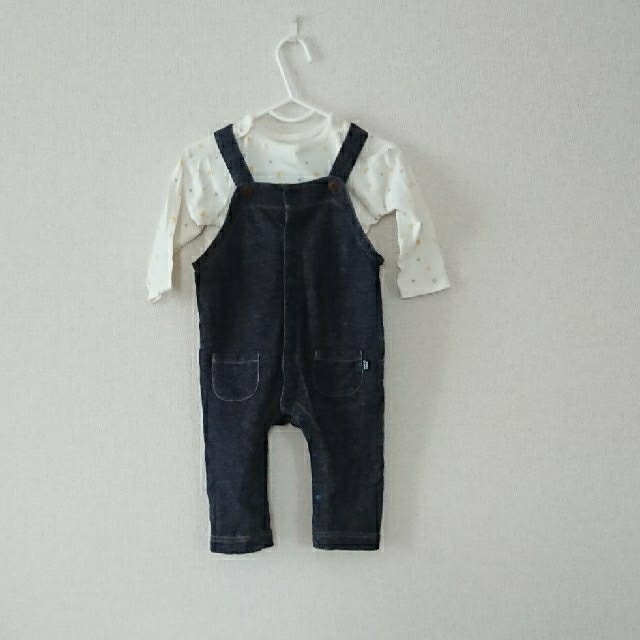 アカチャンホンポ(アカチャンホンポ)のデニムサロペット 80 【SIMPLE FREE】 キッズ/ベビー/マタニティのベビー服(~85cm)(カバーオール)の商品写真