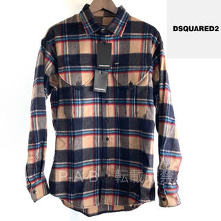 ディースクエアード(DSQUARED2)の新品 タグ付き DSQUARED2 ウール フランネルシャツ / ネルシャツ(シャツ)