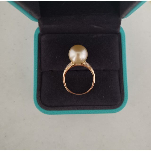 【高級】天然南洋真珠　一粒パールリングk18 レディースのアクセサリー(リング(指輪))の商品写真