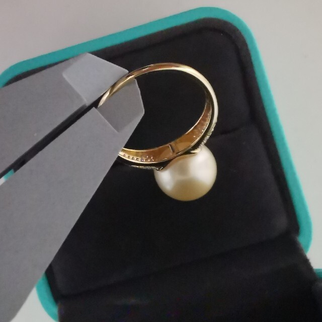 【高級】天然南洋真珠　一粒パールリングk18 レディースのアクセサリー(リング(指輪))の商品写真