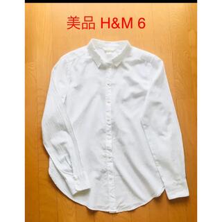 エイチアンドエム(H&M)の美品　H&M ホワイトシャツ(シャツ/ブラウス(長袖/七分))