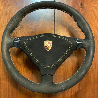 ポルシェ(Porsche)の限定値下❗️ポルシェ996オリジナルアルカンタラ・ステアリング・エアバッグ(車種別パーツ)