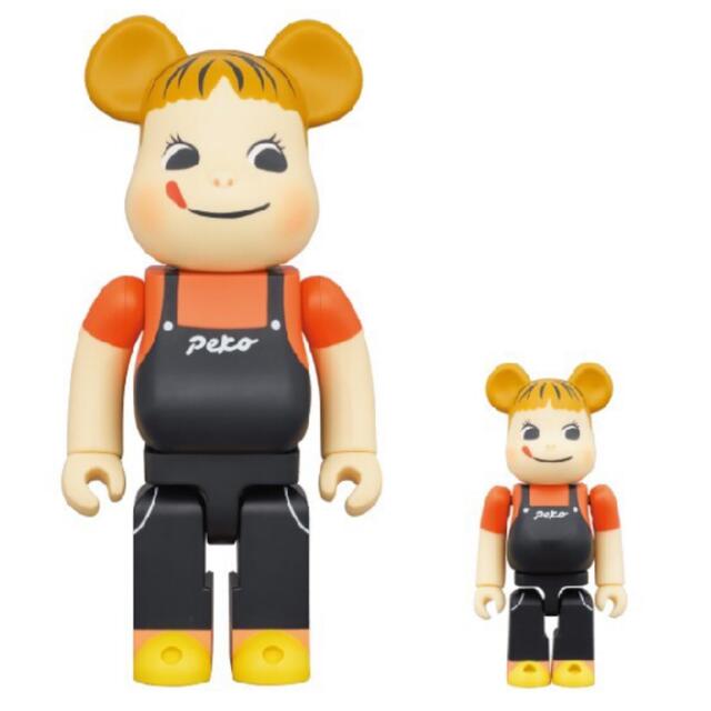 不二家ファミリータウンサイズBE@RBRICK ペコちゃん　コーヒーミルキー 100％&400%