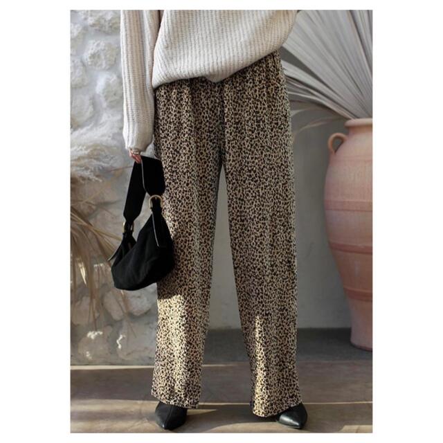 Velours Leopard Wide Pants