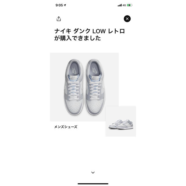 【新品未使用】nike dunk low "grey" 28.0cm