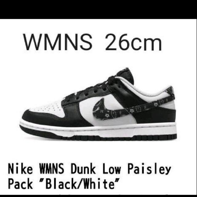 NIKE ダンクロー ペイズリー ブラック 26センチ