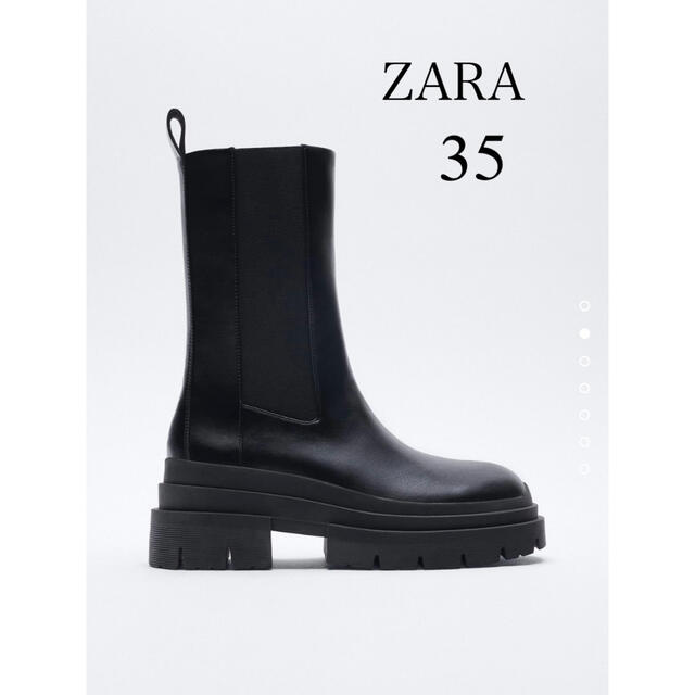 ZARA(ザラ)のZARA トラックソール フラットフォーム ブーツ　新品 レディースの靴/シューズ(ブーツ)の商品写真