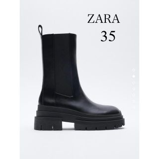 ザラ(ZARA)のZARA トラックソール フラットフォーム ブーツ　新品(ブーツ)