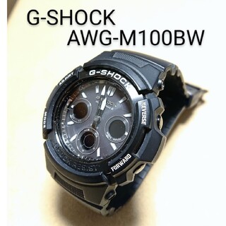 カシオ(CASIO)のG-SHOCK AWG-M100BW 電波ソーラー(腕時計(アナログ))