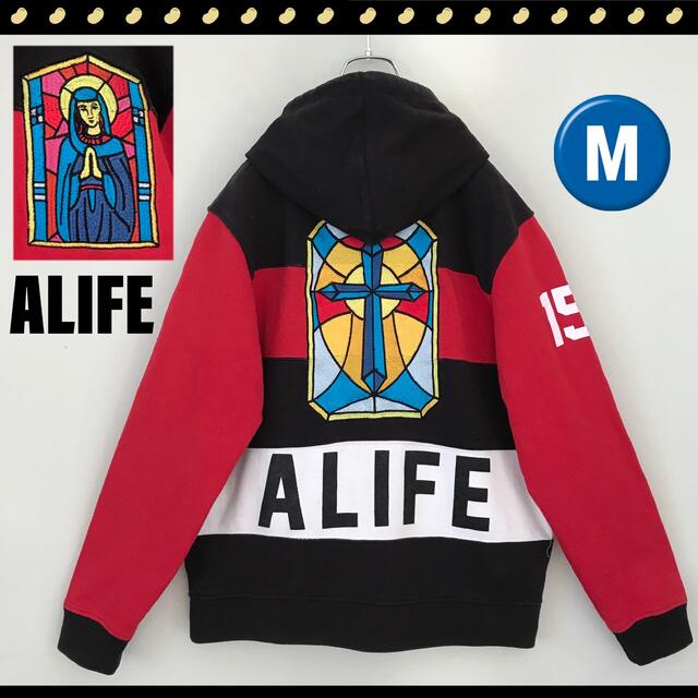 ALIFE★エーライフ★マリア★両面DX刺繍★スウェットパーカー